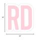 Blush Pink Ordinal Indicator (RD) Corrugated Plastic Yard Sign, 15in